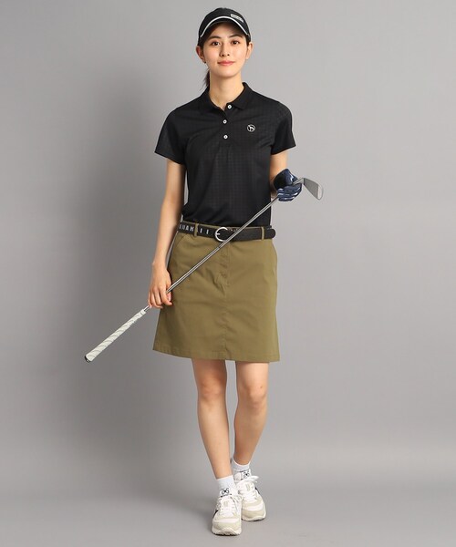 adabat（アダバット）の「◆【吸水速乾】千鳥柄デザイン 半袖ポロシャツ（ポロシャツ・レディース・ブラック系3/ベージュ系その他6・38/40/42）」の19枚目の写真