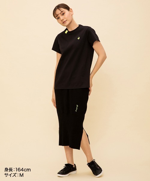 le coq sportif（ルコックスポルティフ）の「ホールガーメント ニットロングスカート（スカート・レディース・ブラック/杢グレー/グレー系1/ベージュ・M/S）」の8枚目の写真