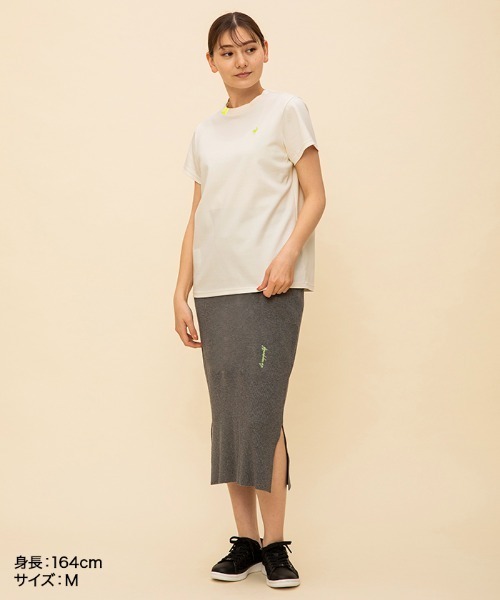 le coq sportif（ルコックスポルティフ）の「ホールガーメント ニットロングスカート（スカート・レディース・ブラック/杢グレー/グレー系1/ベージュ・M/S）」の12枚目の写真