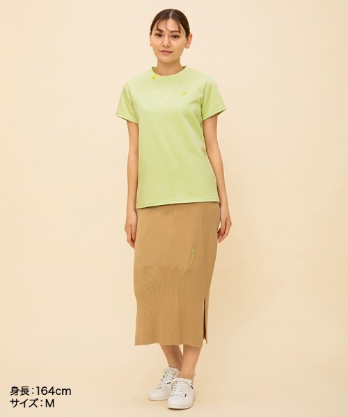 le coq sportif（ルコックスポルティフ）の「ホールガーメント ニットロングスカート（スカート・レディース・ブラック/杢グレー/グレー系1/ベージュ・M/S）」の16枚目の写真