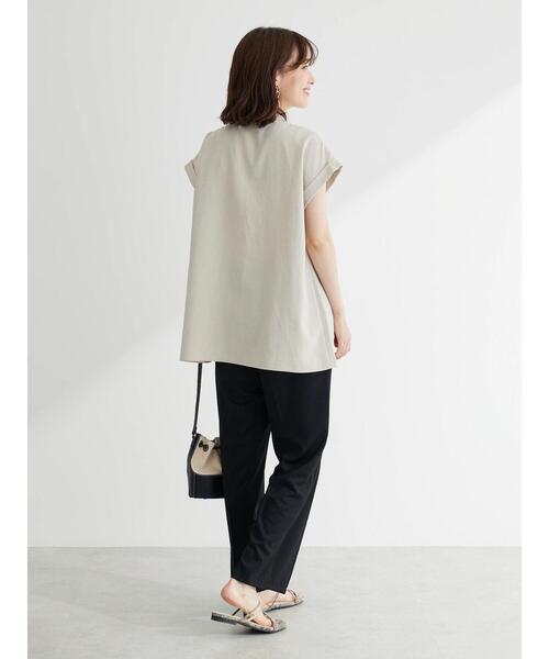 Green　Parks（グリーンパークス）の「フレンチスリーブタックブラウス（シャツ/ブラウス・レディース・イエロー/ベージュ/ブラック/ブルー・FREE）」の7枚目の写真