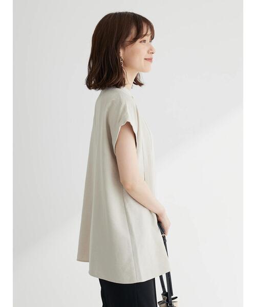 Green　Parks（グリーンパークス）の「フレンチスリーブタックブラウス（シャツ/ブラウス・レディース・イエロー/ベージュ/ブラック/ブルー・FREE）」の9枚目の写真