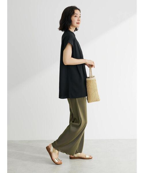 Green　Parks（グリーンパークス）の「フレンチスリーブタックブラウス（シャツ/ブラウス・レディース・イエロー/ベージュ/ブラック/ブルー・FREE）」の14枚目の写真