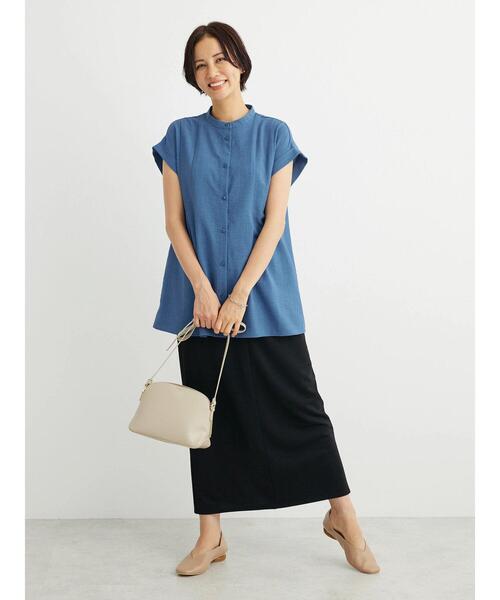 Green　Parks（グリーンパークス）の「フレンチスリーブタックブラウス（シャツ/ブラウス・レディース・イエロー/ベージュ/ブラック/ブルー・FREE）」の17枚目の写真