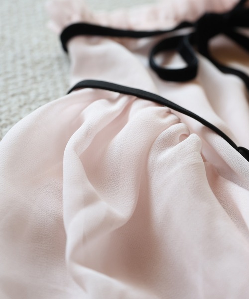 one after another NICE CLAUP(ワンアフターアナザーナイスクラップ)の「【plume】リボンブラウスセット/ミニキャミワンピース/dress collection(ドレス・レディース・ピンク系その他/グレー・FREE)」の10枚目の写真