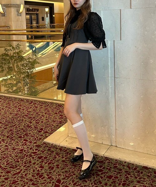 one after another NICE CLAUP(ワンアフターアナザーナイスクラップ)の「【plume】リボンブラウスセット/ミニキャミワンピース/dress collection(ドレス・レディース・ピンク系その他/グレー・FREE)」の16枚目の写真
