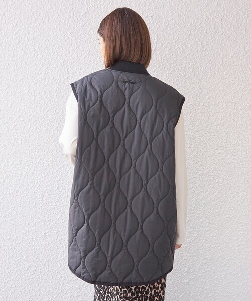 WILD THINGS（ワイルドシングス）の「【SHIPS別注】WILD THINGS:〈撥水/手洗い可能〉2WAY キルティングコート ◇（ダウンジャケット/コート・レディース・ブラック/ベージュ・ONE SIZE）」の12枚目の写真