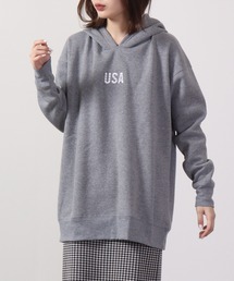 Printed brushed lining pullover hoodie / プリント 裏起毛 プルオーバーフーディー unisex