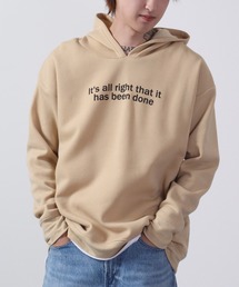 Printed brushed lining pullover hoodie / プリント 裏起毛 プルオーバーフーディー unisex