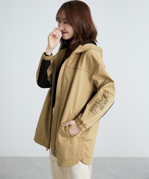 FILA（フィラ）の「＜ＦＩＬＡ＞防風裏フリース配色ジャケット（テーラードジャケット・レディース・ベージュ/カーキ・X-LARGE/LARGE/MEDIUM）」の12枚目の写真