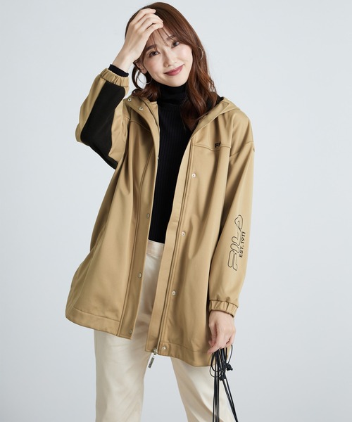 FILA（フィラ）の「＜ＦＩＬＡ＞防風裏フリース配色ジャケット（テーラードジャケット・レディース・ベージュ/カーキ・X-LARGE/LARGE/MEDIUM）」の10枚目の写真