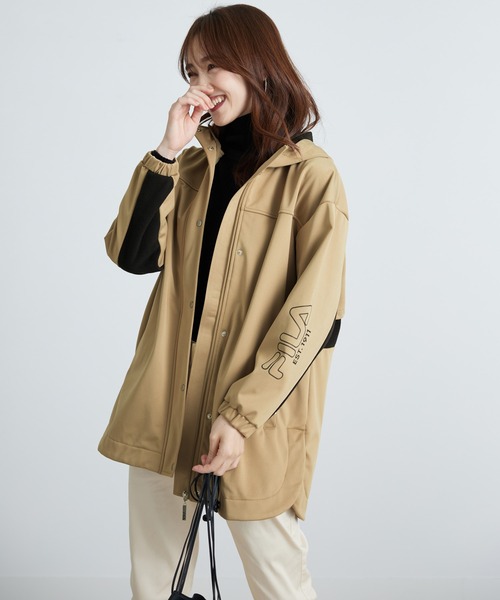FILA（フィラ）の「＜ＦＩＬＡ＞防風裏フリース配色ジャケット（テーラードジャケット・レディース・ベージュ/カーキ・X-LARGE/LARGE/MEDIUM）」の11枚目の写真