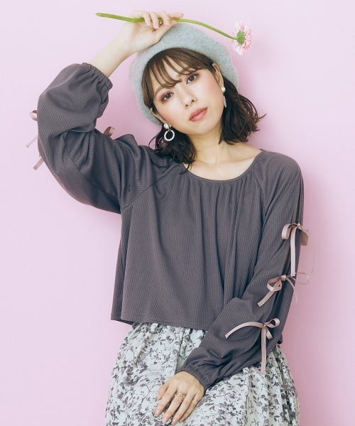 【新品】デマルキ ジップアップ 定価：27,500円 半袖ホワイト XLサイズ 大きいサイズ＞ クロップド丈スリットリボントップス marun（T