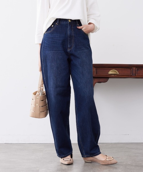 Chez toi(シェトワ)の「セミカーブデニム(デニムパンツ・レディース・インディゴブルー/サックスブルー・SMALL/MEDIUM)」の8枚目の写真