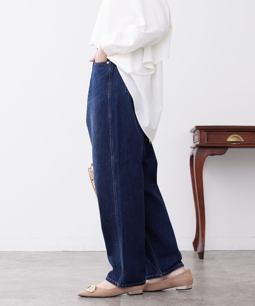 Chez toi(シェトワ)の「セミカーブデニム(デニムパンツ・レディース・インディゴブルー/サックスブルー・SMALL/MEDIUM)」の9枚目の写真