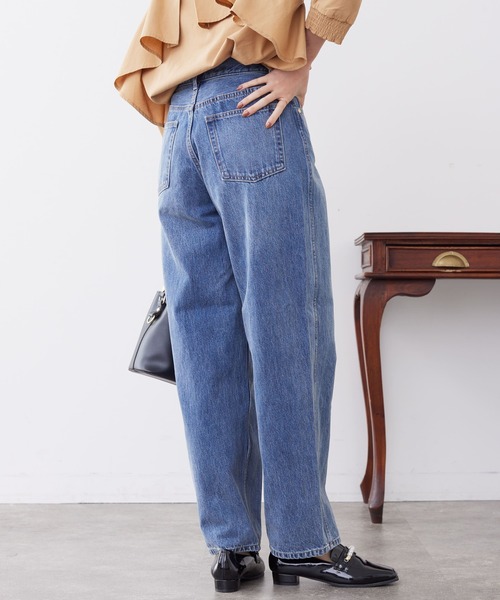 Chez toi(シェトワ)の「セミカーブデニム(デニムパンツ・レディース・インディゴブルー/サックスブルー・SMALL/MEDIUM)」の11枚目の写真