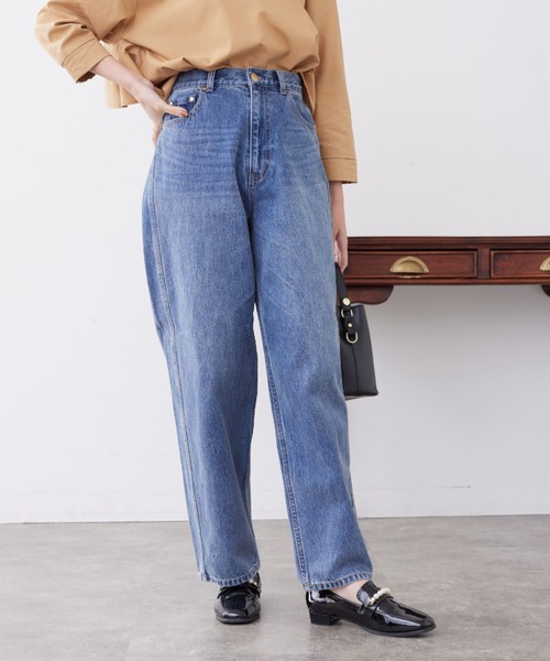 Chez toi(シェトワ)の「セミカーブデニム(デニムパンツ・レディース・インディゴブルー/サックスブルー・SMALL/MEDIUM)」の17枚目の写真