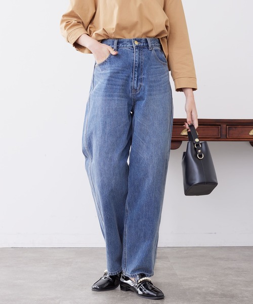 Chez toi(シェトワ)の「セミカーブデニム(デニムパンツ・レディース・インディゴブルー/サックスブルー・SMALL/MEDIUM)」の21枚目の写真