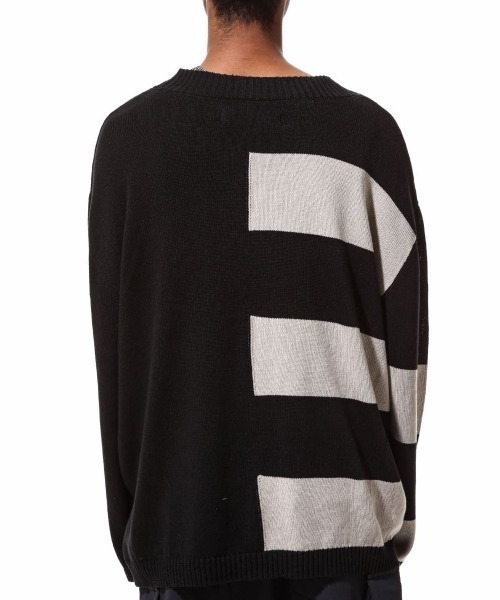ROYAL FLASH（ロイヤルフラッシュ）の「A.F ARTEFACT/エーエフ・アーティファクト/Stripes Combi Knit Top（ニット/セーター・メンズ・グレー/ブラック・2/3）」の7枚目の写真