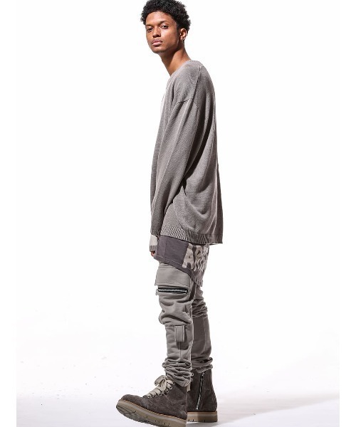 ROYAL FLASH（ロイヤルフラッシュ）の「A.F ARTEFACT/エーエフ・アーティファクト/Stripes Combi Knit Top（ニット/セーター・メンズ・グレー/ブラック・2/3）」の13枚目の写真