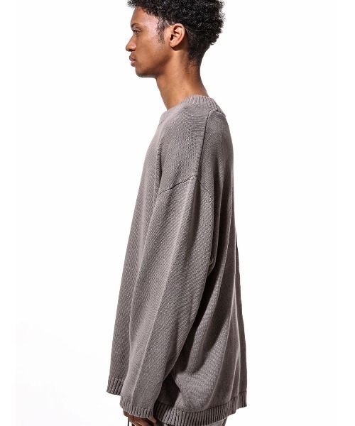 ROYAL FLASH（ロイヤルフラッシュ）の「A.F ARTEFACT/エーエフ・アーティファクト/Stripes Combi Knit Top（ニット/セーター・メンズ・グレー/ブラック・2/3）」の6枚目の写真