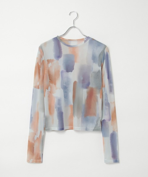 notch.（ノッチ）の「水彩チュールクルーネックT（Tシャツ/カットソー・レディース・ベージュ/オフホワイト/ホワイト/ライトグレー/ベージュ系その他/グレー・M）」の17枚目の写真