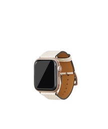 シュリンク Apple Watch レザーバンド【38mm/40mm/41mm/42mm, M/Lサイズ】 (アダプター:ゴールド)