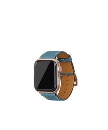 シュリンク Apple Watch レザーバンド【38mm/40mm/41mm/42mm, M/Lサイズ】 (アダプター:ゴールド)