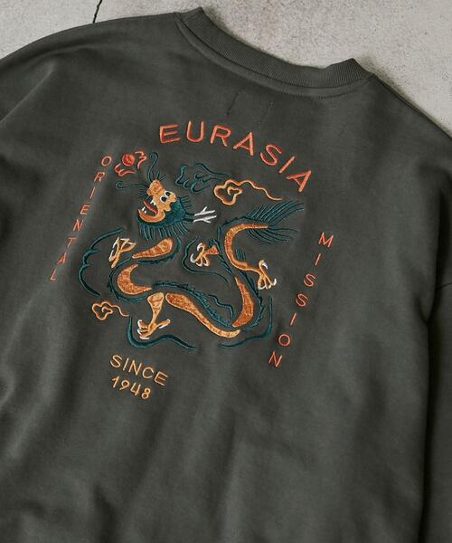 coen（コーエン）の「ビッグシルエットスーベニア刺繍裏毛スウェット（スウェット・メンズ・ブラック/ホワイト/ダークグレー・L/M/XL）」の3枚目の写真