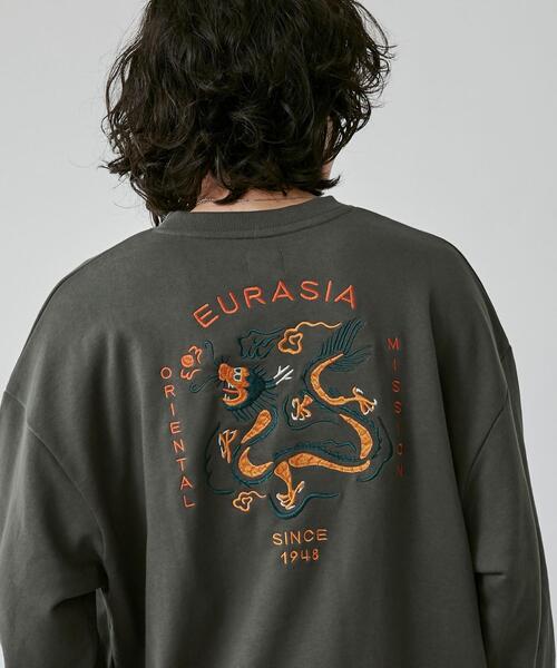 coen（コーエン）の「ビッグシルエットスーベニア刺繍裏毛スウェット（スウェット・メンズ・ブラック/ホワイト/ダークグレー・L/M/XL）」の12枚目の写真