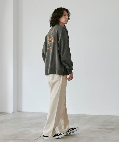 coen（コーエン）の「ビッグシルエットスーベニア刺繍裏毛スウェット（スウェット・メンズ・ブラック/ホワイト/ダークグレー・L/M/XL）」の22枚目の写真