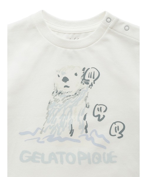 ♥新品タグ付き ジェラートピケ ラッコワンポイントTシャツ＆ロングパンツ♥ gelato pique】ラッコワンポイントTシャツ&ラッコ柄ロングパンツ