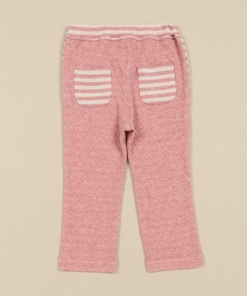 sense of wonder（センスオブワンダー）の「オーガニック接結裏ボーダーパンツ（スウェットパンツ・キッズ・チャコール/ピンク・100cm/110cm/80ｃｍ/90cm）」の4枚目の写真