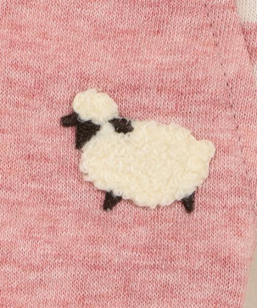 sense of wonder（センスオブワンダー）の「オーガニック接結裏ボーダーパンツ（スウェットパンツ・キッズ・チャコール/ピンク・100cm/110cm/80ｃｍ/90cm）」の6枚目の写真