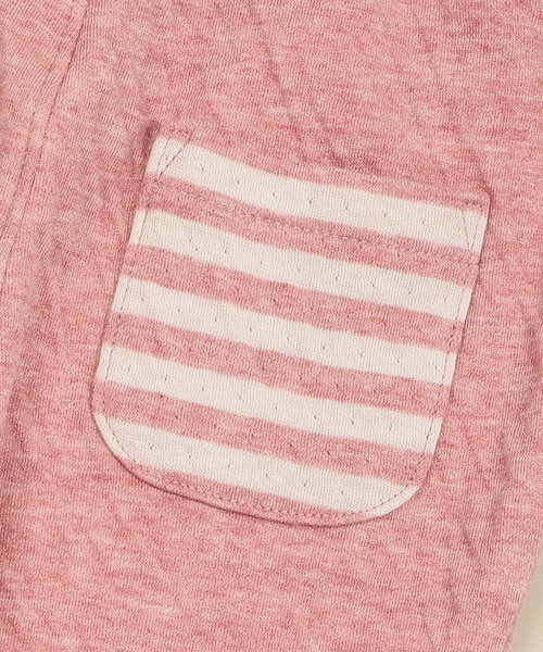 sense of wonder（センスオブワンダー）の「オーガニック接結裏ボーダーパンツ（スウェットパンツ・キッズ・チャコール/ピンク・100cm/110cm/80ｃｍ/90cm）」の8枚目の写真