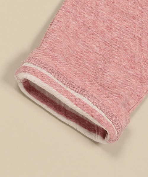 sense of wonder（センスオブワンダー）の「オーガニック接結裏ボーダーパンツ（スウェットパンツ・キッズ・チャコール/ピンク・100cm/110cm/80ｃｍ/90cm）」の9枚目の写真