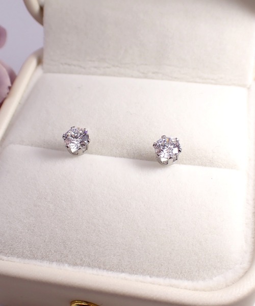 CERCA(チェルカ)の「HaRu*/ハート&キューピッド 最高級ジルコニアピアス(5mm)(ピアス(両耳用)・レディース・B/A・FREE)」の2枚目の写真