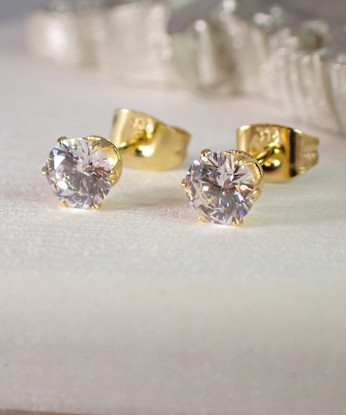 CERCA(チェルカ)の「HaRu*/ハート&キューピッド 最高級ジルコニアピアス(5mm)(ピアス(両耳用)・レディース・B/A・FREE)」の1枚目の写真