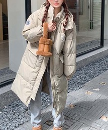 キルティング中綿ロングコート