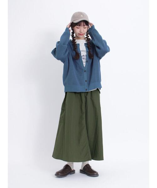 Samansa Mos2（サマンサ モスモス）の「ナイロンカーゴフレアスカート（スカート・レディース・チャコールグレー/ベージュ/カーキ・F）」の7枚目の写真