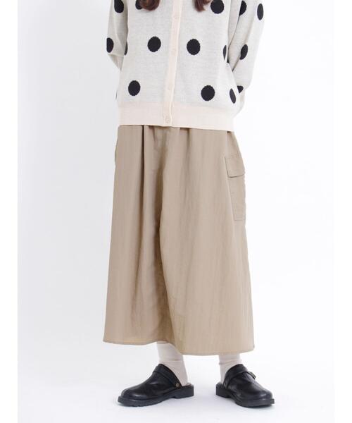 Samansa Mos2（サマンサ モスモス）の「ナイロンカーゴフレアスカート（スカート・レディース・チャコールグレー/ベージュ/カーキ・F）」の11枚目の写真