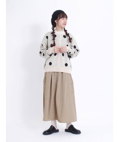 Samansa Mos2（サマンサ モスモス）の「ナイロンカーゴフレアスカート（スカート・レディース・チャコールグレー/ベージュ/カーキ・F）」の13枚目の写真