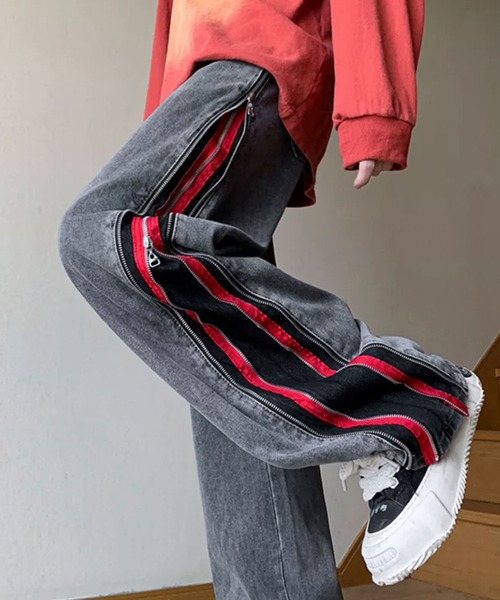 Theater code(シアターコード)の「▲side zipper denim pant/サイドジップ デニムパンツ ワイド フレア(デニムパンツ・メンズ・ブルー/ブラック・3/2)」の19枚目の写真