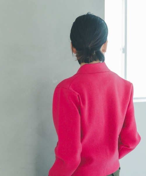 oblekt（オブレクト）の「衿つきニットカーデ（ニット/セーター・レディース・ピンク/ブラック・FREE）」の8枚目の写真