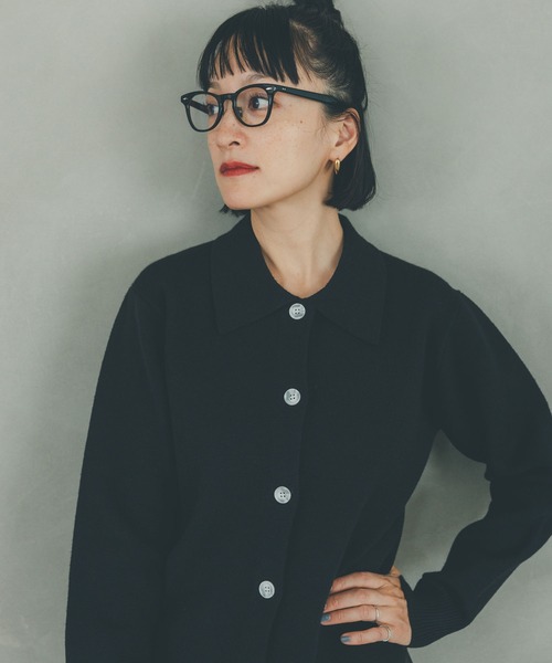 oblekt（オブレクト）の「衿つきニットカーデ（ニット/セーター・レディース・ピンク/ブラック・FREE）」の11枚目の写真