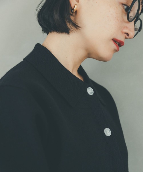 oblekt（オブレクト）の「衿つきニットカーデ（ニット/セーター・レディース・ピンク/ブラック・FREE）」の12枚目の写真