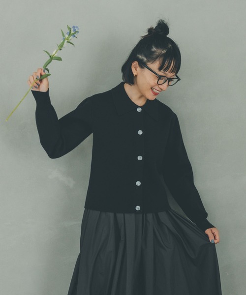 oblekt（オブレクト）の「衿つきニットカーデ（ニット/セーター・レディース・ピンク/ブラック・FREE）」の13枚目の写真