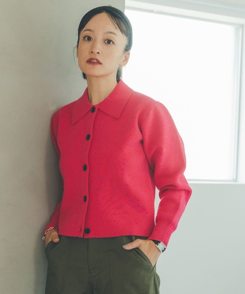 oblekt（オブレクト）の「衿つきニットカーデ（ニット/セーター・レディース・ピンク/ブラック・FREE）」の17枚目の写真