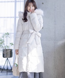 clear | ベルト付きロング丈中綿ダウン≪2023AW新作≫(ダウンジャケット/コート)