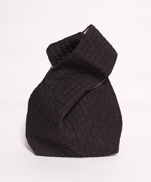 shopnikoniko(ショップニコニコ)の「くしゅくしゅ ミニ マルシェバッグ シワ加工 ハンドバッグ(ハンドバッグ・レディース・ブラック/ホワイト・フリー)」の15枚目の写真